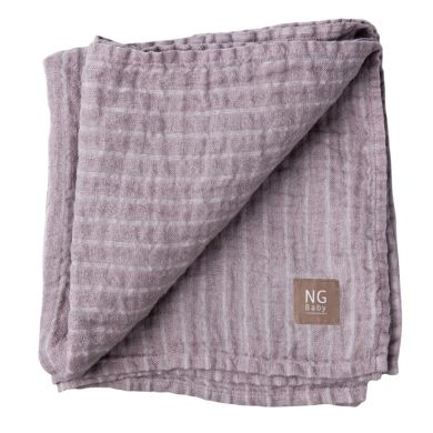 Teppe, NG Baby, Dusty Pink/Ivory Stripe , 100x100 cm