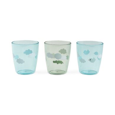 Done By Deer Yummy Miniglass 3 pk, Happy Clouds Green