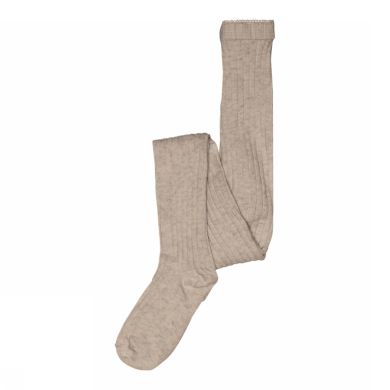 Ullstrømpebukse, Mp, Rib, Light Brown Melange