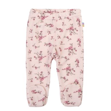 Joha Leggings m/fot, Ull, Rosa m/blomster