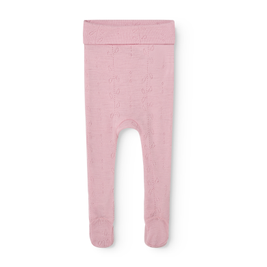 MarMar Leggings Ull m/fot, Pointelle, Pixa, Soft Berry