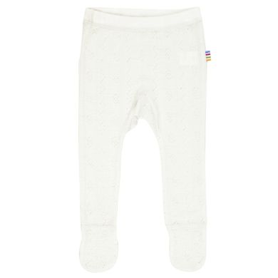 Leggings m/fot, Joha, Ull/Silke, Offwhite