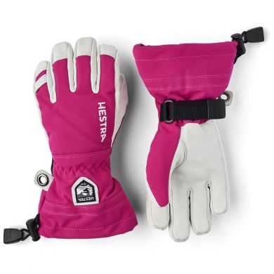 Hansker, Hestra, Army Leather Heli Ski Jr, Fuchsia