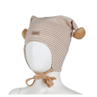 Kivat Bomullslue Striper, Beige