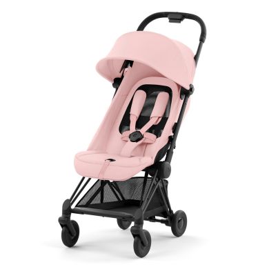 Cybex Coya, Matt Black, Peach Pink, Barnevogn, 2025