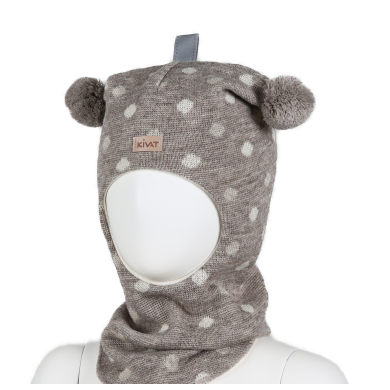 Kivat Balacalava Ull, Dots Beige Vanlije