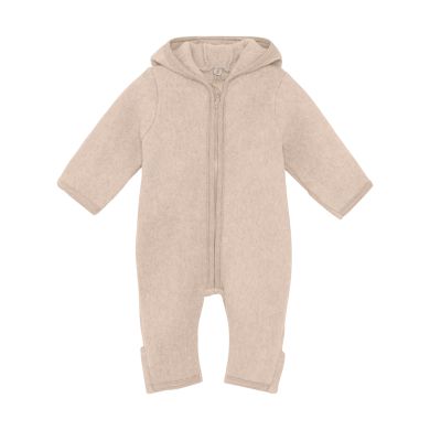 Huttelihut Heldress m/ører, Bomullsfleece, Camel Melange