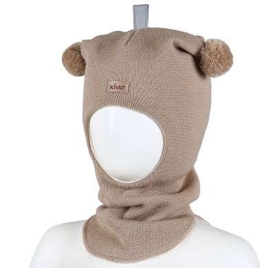 Kivat Balaclava Merinoull m/logo, Beige