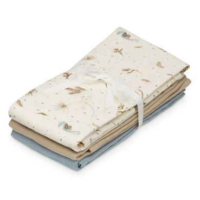 Muslin, Cam Cam, 3pk, Mix Sea Garden