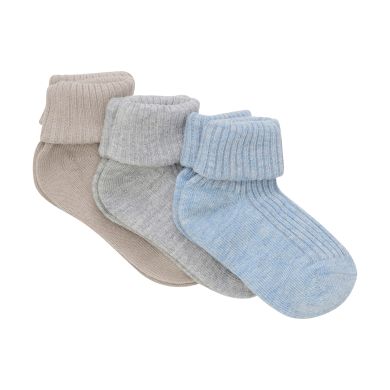 Minymo Rib Sokker 3 pk, Winter Sky