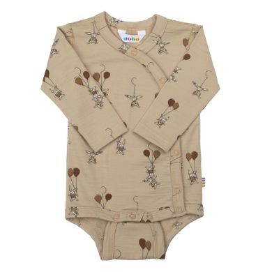 Body m/sideknepp, Joha, Merinoull, Beige
