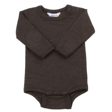 Langermet Body, Joha, Merinoull, Mørk Brun