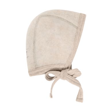 Huttelihut Lue m/knyting, Ull Camel Melange 