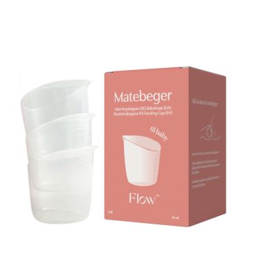 Flow Matebeger med skala 1-35 ml, 3pk