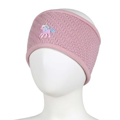Kivat Pannebånd Merinoull, Pudderrosa, Unicorn