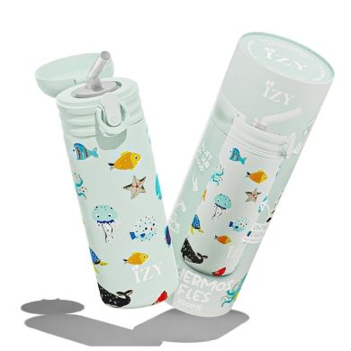 Drikkeflaske, IZY Kids, Green Sealife, 350 ml