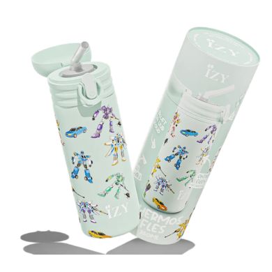 Drikkeflaske, IZY Kids, Green Transformers, 350 ml