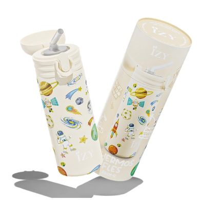Drikkeflaske, IZY Kids, Yellow Space, 350 ml