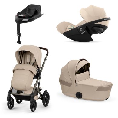 Cybex Talos S Lux, Almond Beige Fold Cot, Inkl. Cloud G3, Almond Beige + Base