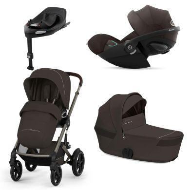 Cybex Talos S Lux, Chocolate Brown Fold Cot, Inkl. Cloud G3, Chocolate Brown + Base