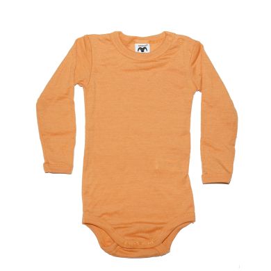 Helledussen, langermet ullbody, golden ochre