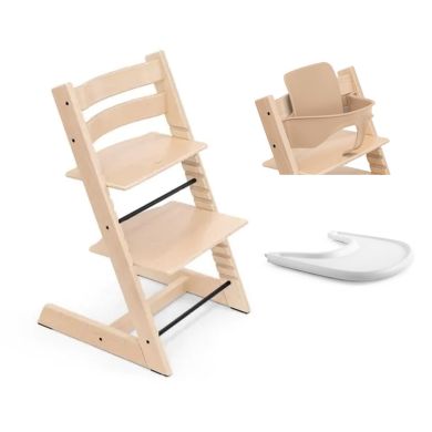 Tripp Trapp® High Chair Bundle Natural + Stokke® Tray White