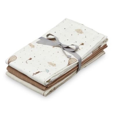 Muslin, Cam Cam, 3pk, Mix Dreamland, Camel, Light Sand