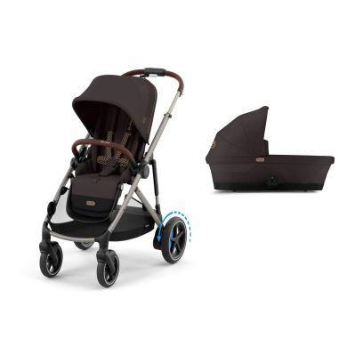 Cybex E-Gazelle, Chocolate Brown, Komplett barnevogn