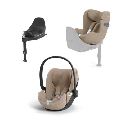 Cybex Cloud T + Sirona T i-Size, Plus, Cozy Beige, Inkl. Base T, Bilstolpakke