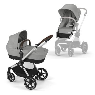 Cybex Eos Lux 2-in-1, Stone Grey, Barnevogn
