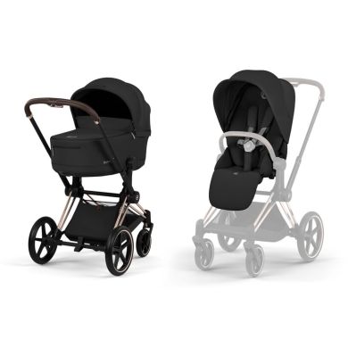 Cybex Priam, Rose Gold/Sepia Black, Komplett barnevogn, New Generation