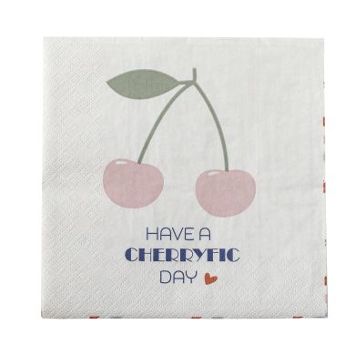 Servietter, Bloomingville MINI, Cherry, Rosa