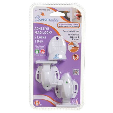Skuffe og Skap sikring med magnetisk lås, Dreambaby, 2 pk