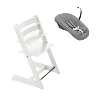 Nyfødtpakke, Stokke Tripp Trapp, Hvit + Newborn Set Anthracite