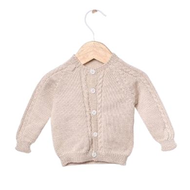 Wedoble Cardigan, Merinoull, Beige