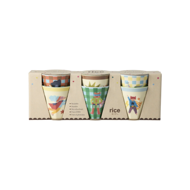Barnekopper i grønt Hero print 160 ml, 6pk, Rice