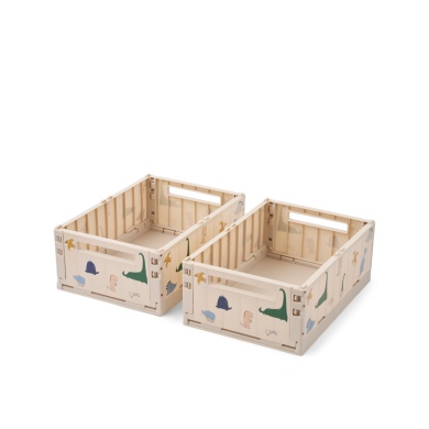 Liewood Oppbevaringsboks Weston M 2pk, Dino Roar / Sandy