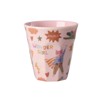 Barnekopp, Hero print, Rosa, Rice