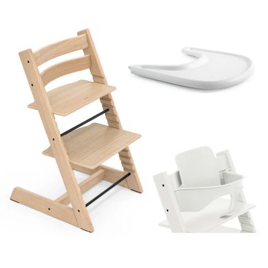 Pakke, Stokke Tripp Trapp, Ink Baby Set + Tray, Oak Natur