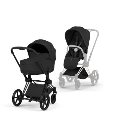 Cybex Priam, Style Collection, Komplett Barnevogn, New Generation, Matt Black/Sepia Black