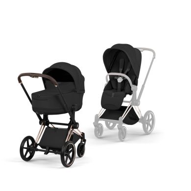 Cybex Priam, Style Collection, Komplett Barnevogn, New Generation, Rose Gold/Sepia Black