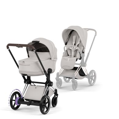 Cybex ePriam, Style Collection, Komplett Barnevogn, New Generation, Chrome/City Grey