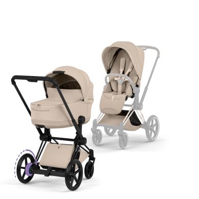 Cybex ePriam, Style Collection, Komplett Barnevogn, New Generation, Matt Black/Cozy Beige