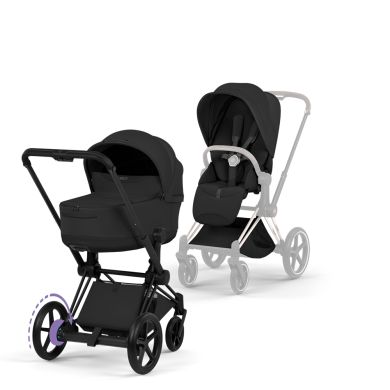Cybex ePriam, Style Collection, Komplett Barnevogn, New Generation, Matt Black/Sepia Black