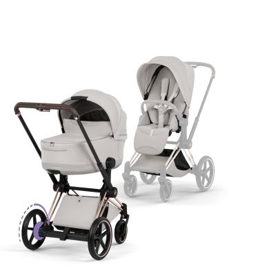 Cybex ePriam, Style Collection, Komplett Barnevogn, New Generation, Rose Gold/City Grey