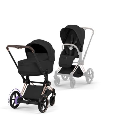 Cybex ePriam, Style Collection, Komplett Barnevogn, New Generation, Rose Gold/Sepia Black