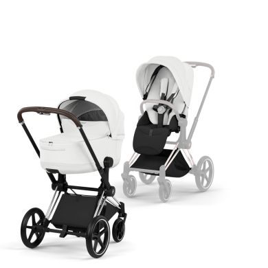 Cybex Priam, Style Collection, Komplett Barnevogn, New Generation, Chrome/Off White