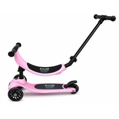 4-i-1 Sparkesykkel, Roller Scoot, Pink