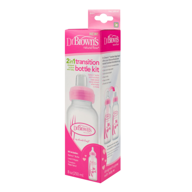 Dr.Brown Option Standard Tåteflasker 2in1, Rosa