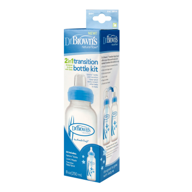 Dr.Brown Option Standard Tåteflasker 2in1, Blå
